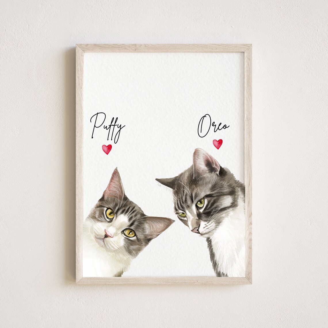 Custom Watercolor Cat Portrait, Pet Art Print - Image 3
