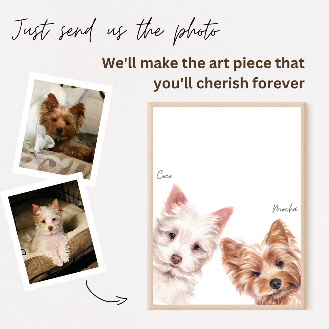 Custom Watercolor Dog Portrait, Modern Pet Art Print - Image 3