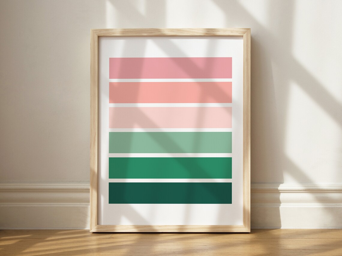 Tropical Color Palette Art Print, Living Room Decor