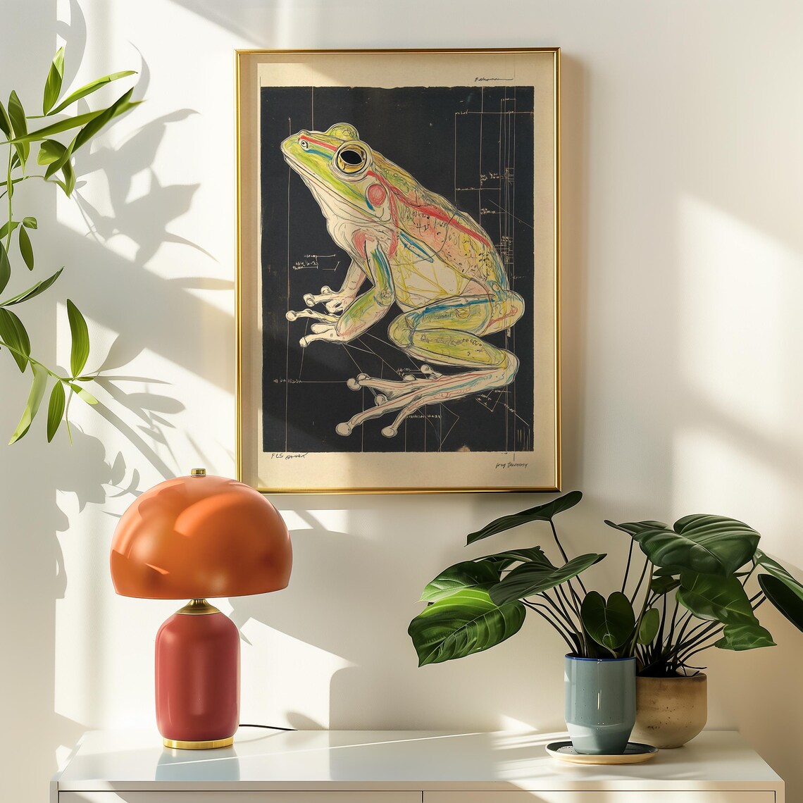 Hand Drawn Frog Anatomy Vintage Scientific Art Print - Image 2