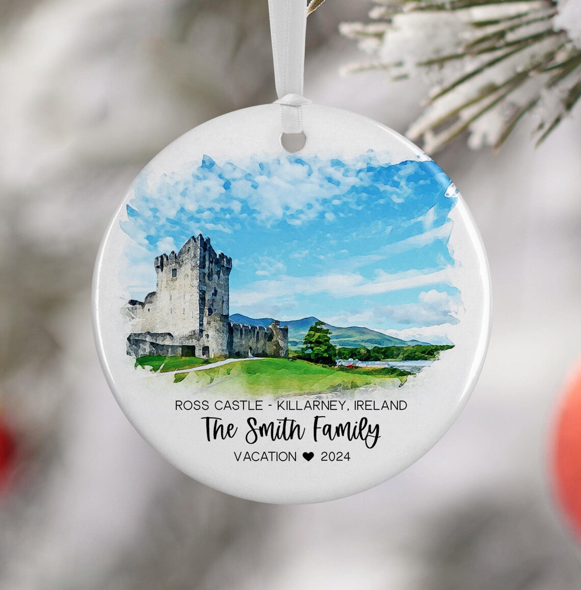 Ross Castle Travel Poster, Killarney Ireland Souvenir