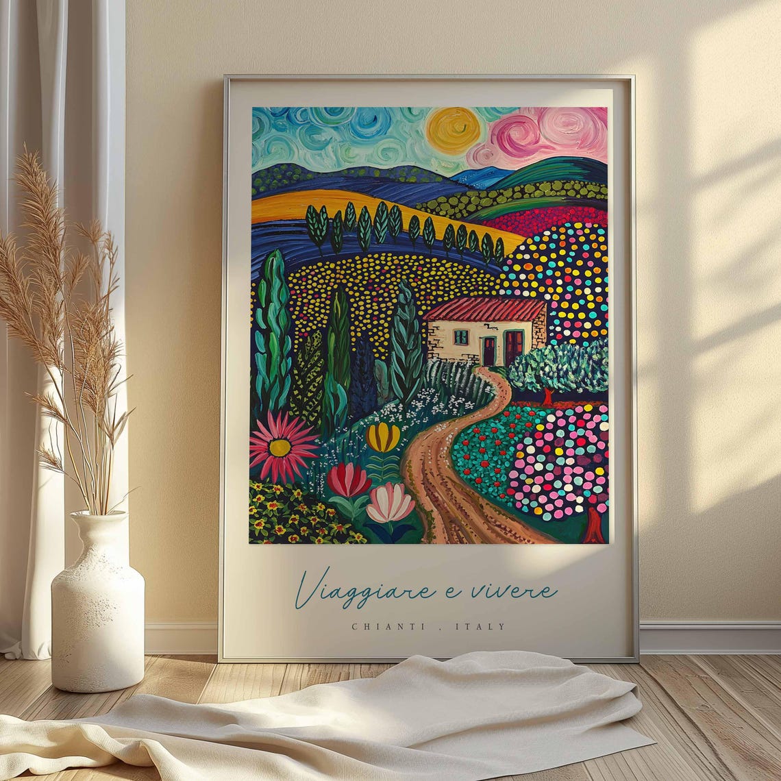 Chianti Poster Chianti Travel Print Chianti Travel Art Chianti Wall Art Italy Art Italy Travel Decor Italian Travel Gift - Image 2