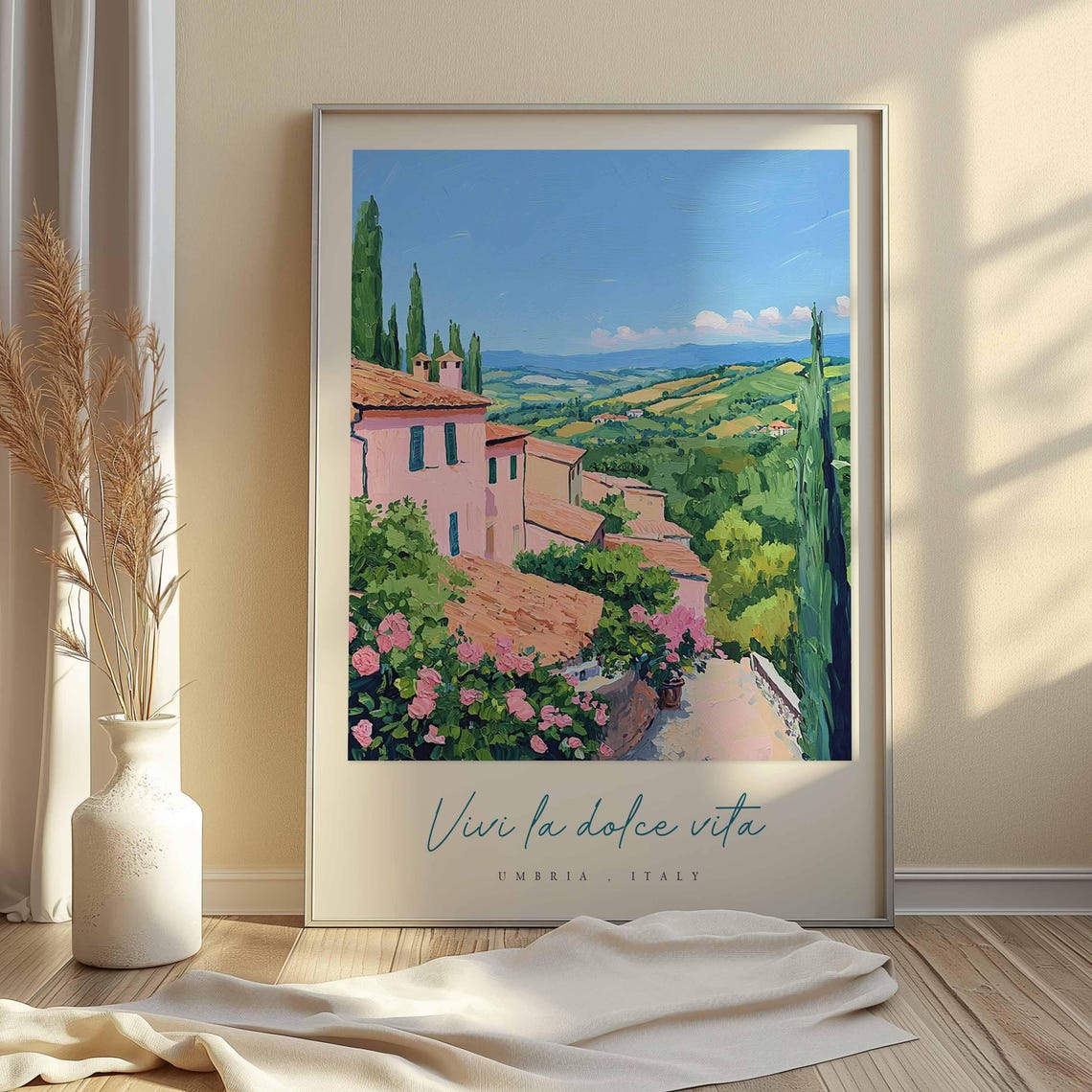Umbria Poster Italian Travel Print Umbria Travel Art Umbria Wall Art Italy Art Italy Travel Decor Italian Travel Gift - Image 2