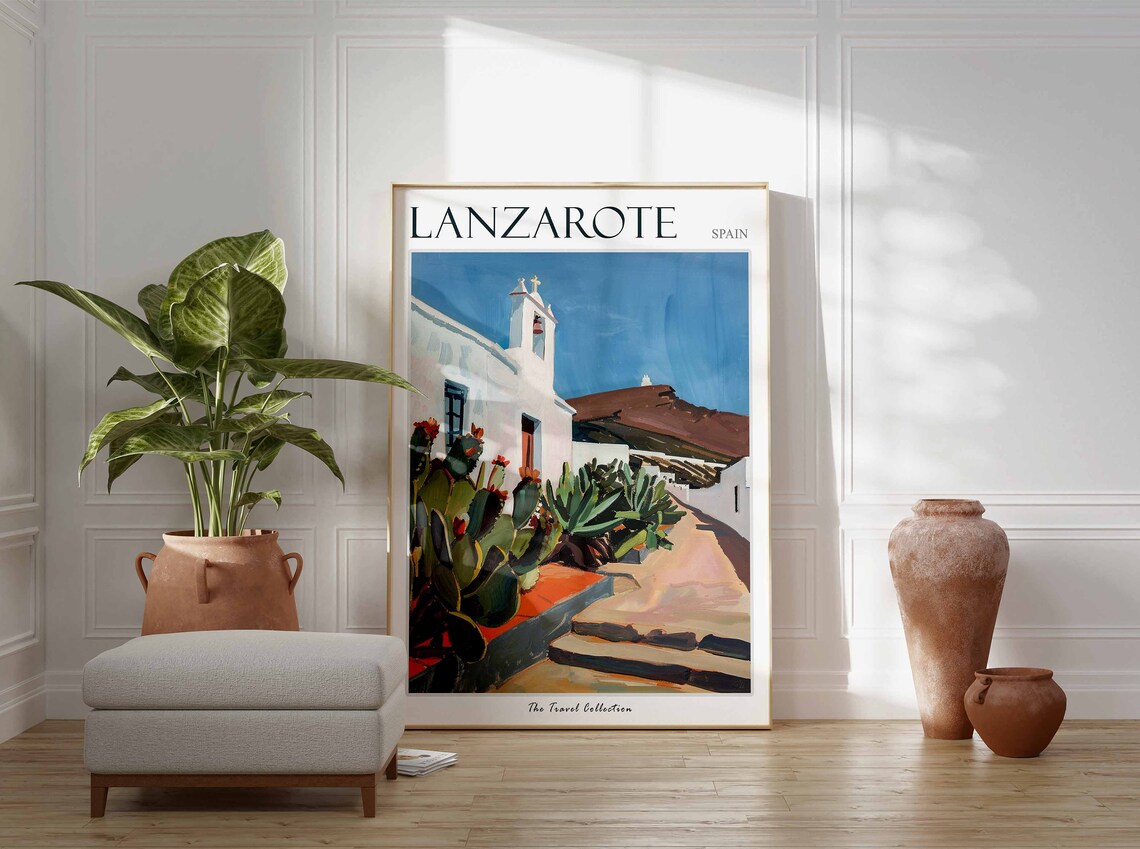Lanzarote Travel Poster, Tropical Spanish Decor - Image 2