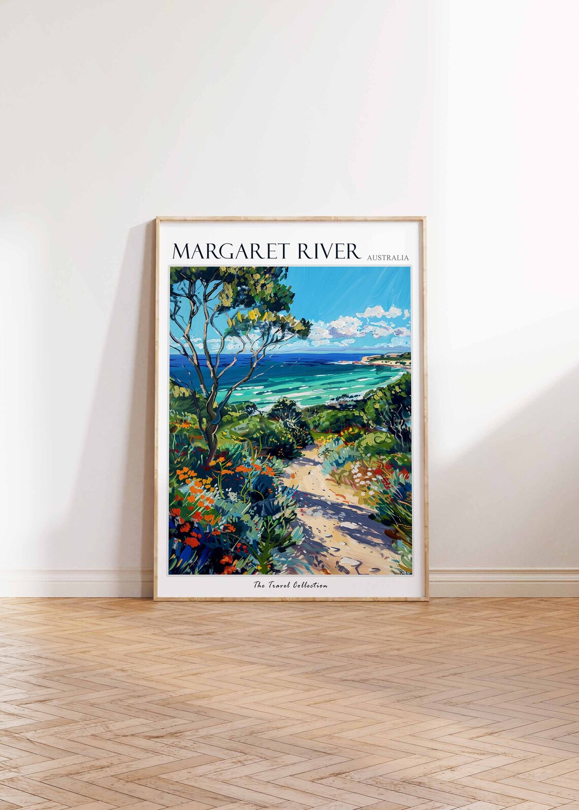 Margaret River Poster Australia Travel Print Australian Decor Oceania Travel Poster Oceanian Wall Art Margaret River Travel Poster - Image 2