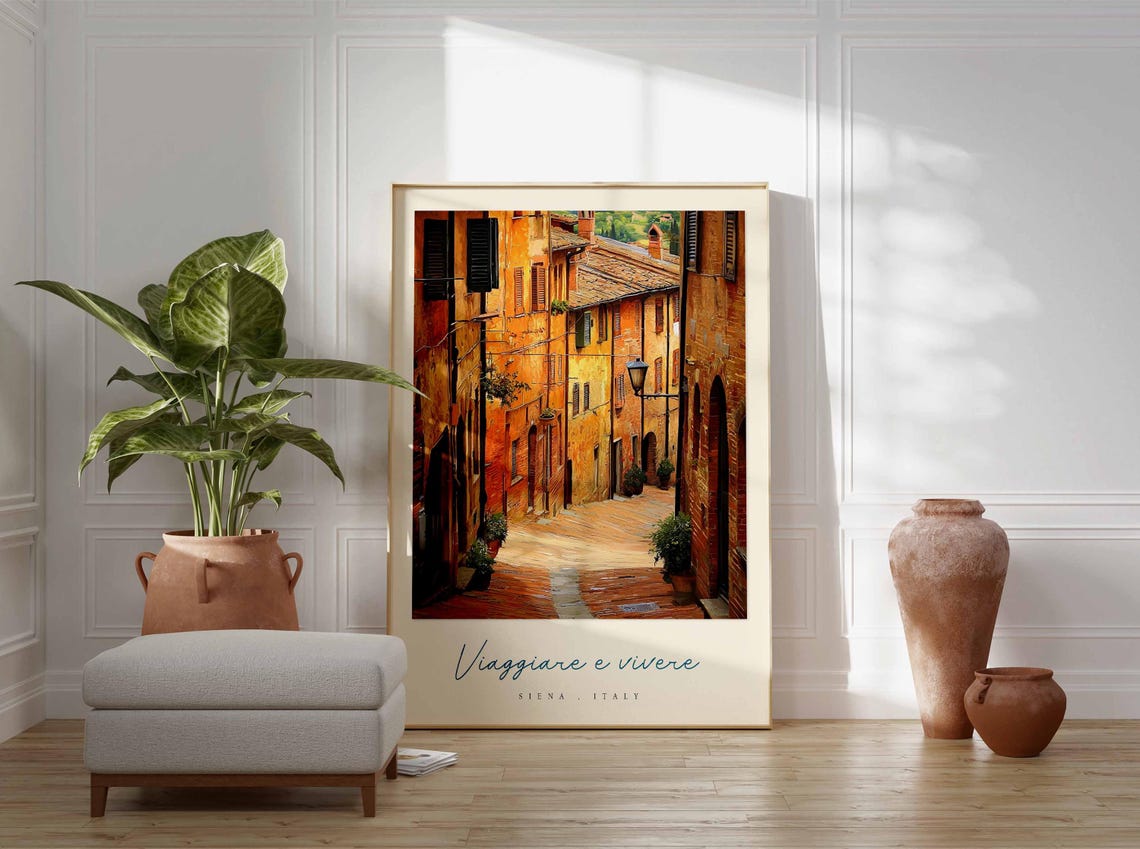 Siena Poster Italian Travel Print Siena Travel Art Siena Wall Art Italy Art Italy Travel Decor Italian Travel Gift - Image 3