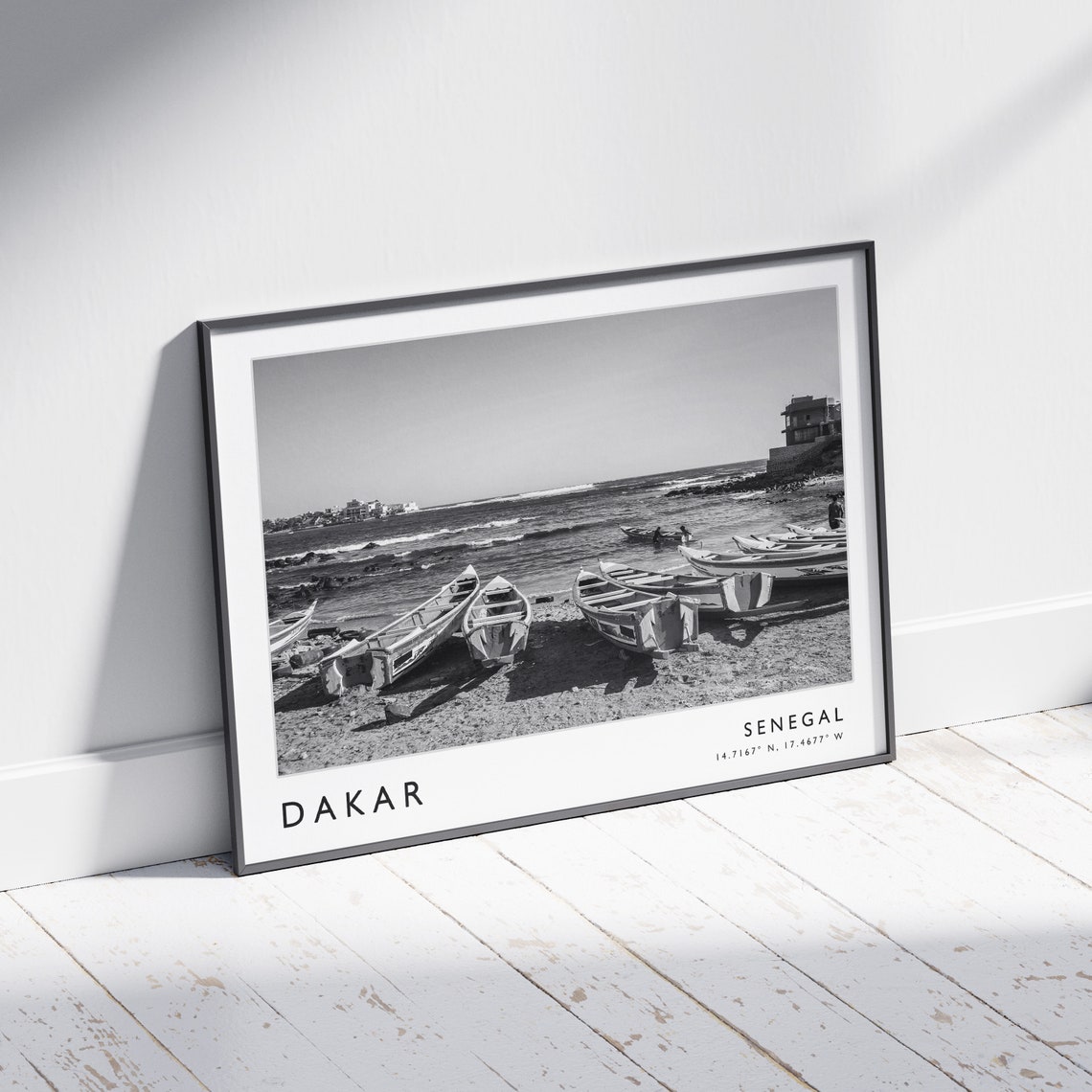 Dakar Travel Print Dakar Travel Poster Senegal Travel Print Senegalese Print Black And White Travel Poster Travel Art Travel Gift - Image 2