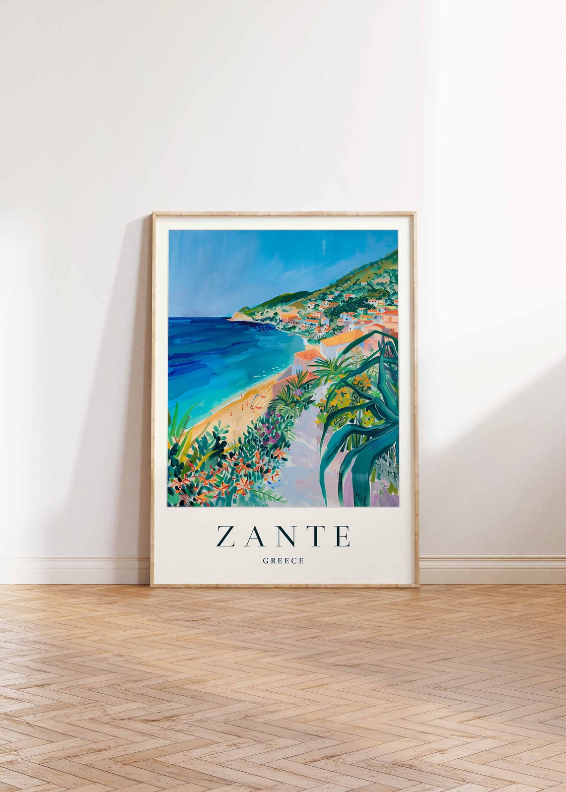 Zante Poster Zante Travel Print Greece Wall Art Greek Travel Print Europe Decor Sea Print Zante Gift Zante Travel Poster - Image 2