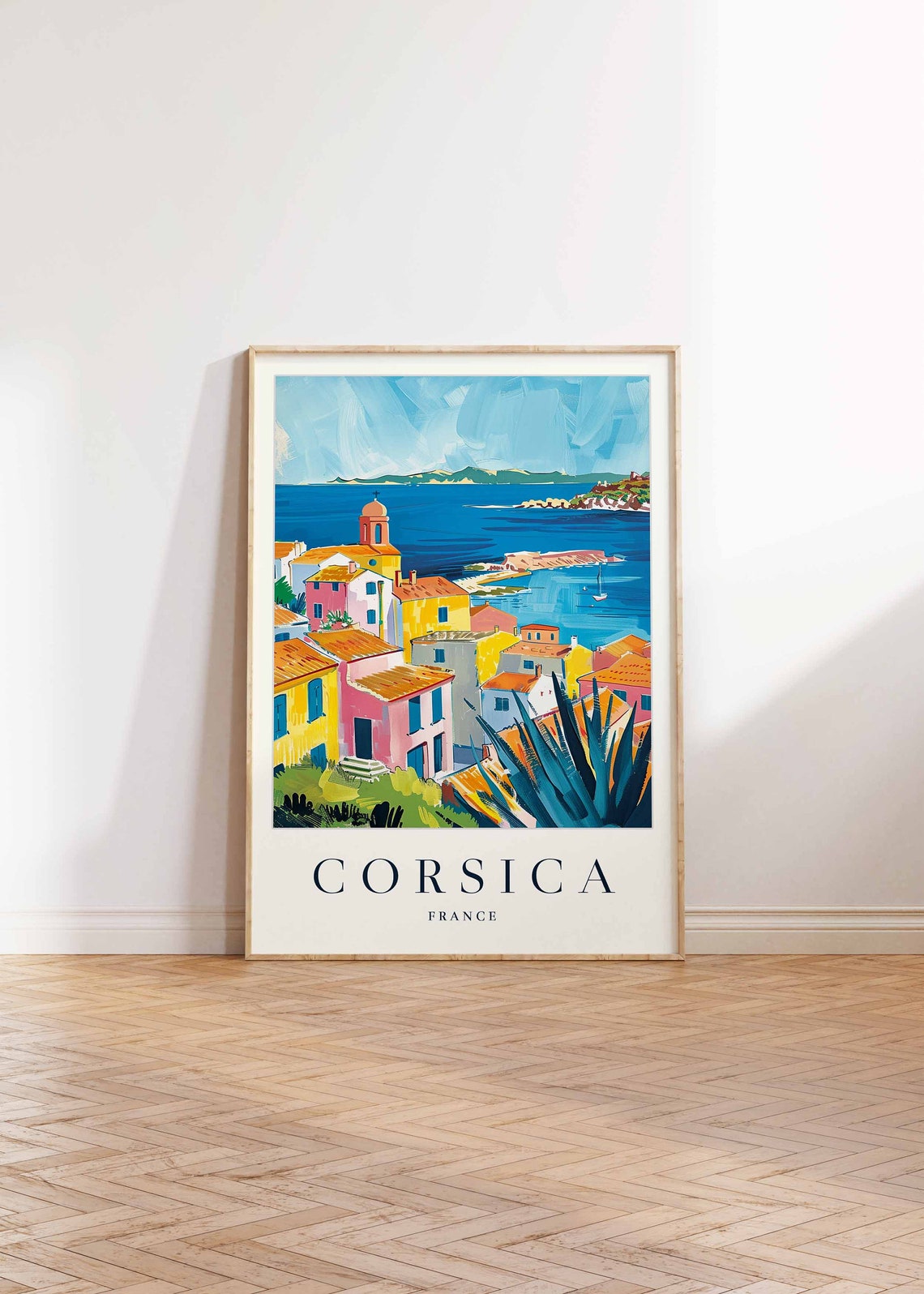 Corsica Poster Corsica Travel Print France Wall Art French Travel Print Tropical Decor Sea Print Corsica Gift Corsica Travel Poster - Image 2