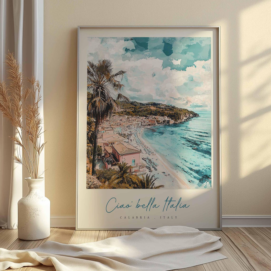 Calabria Poster Calabria Travel Print Calabria Travel Art Calabria Wall Art Italy Art Italy Travel Decor Italian Travel Gift - Image 2