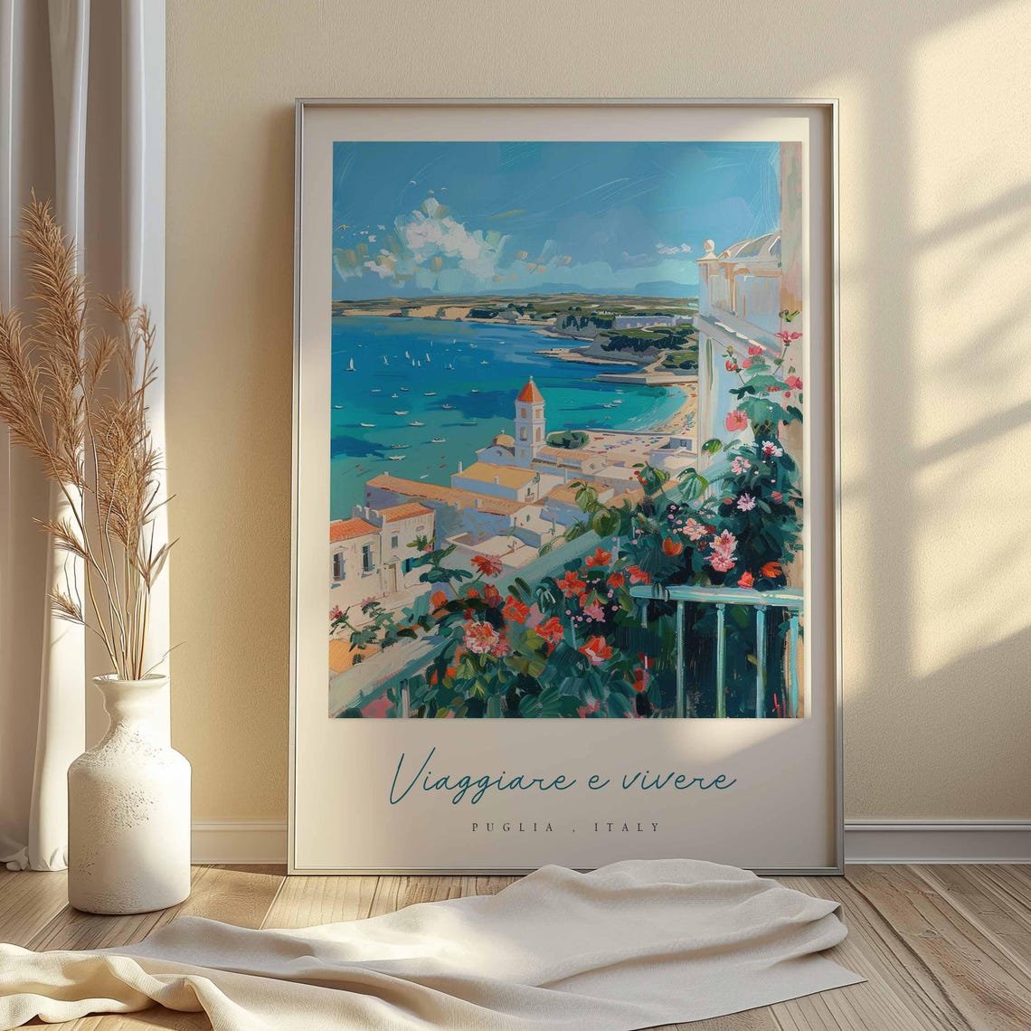 Puglia Poster Italian Travel Print Puglia Travel Art Puglia Wall Art Italy Art Italy Travel Decor Italian Travel Gift - Image 2