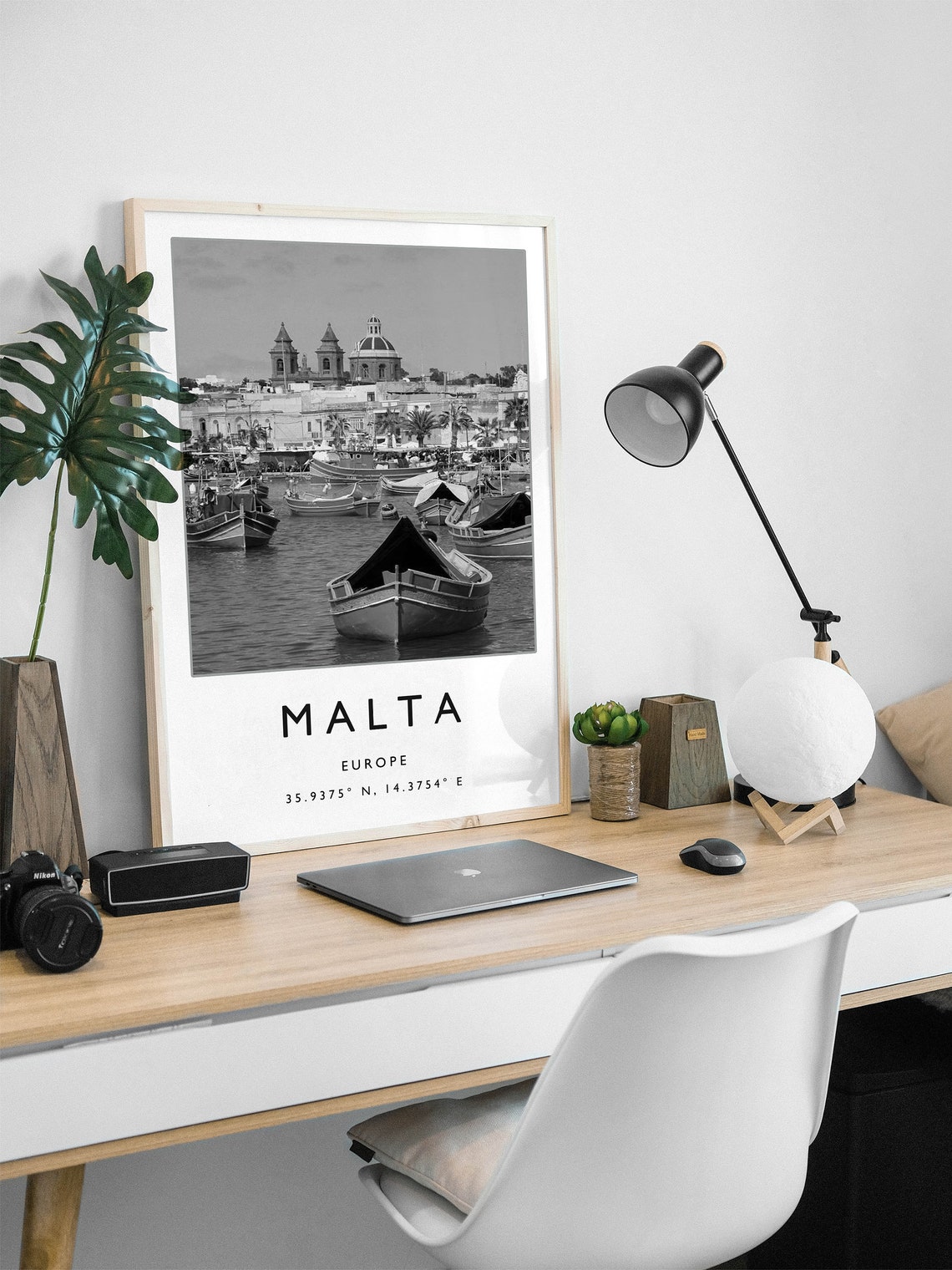 Malta Travel Print Malta Travel Poster European Travel Print European Travel Art Black And White Travel Poster Travel Art Travel Gift - Image 2