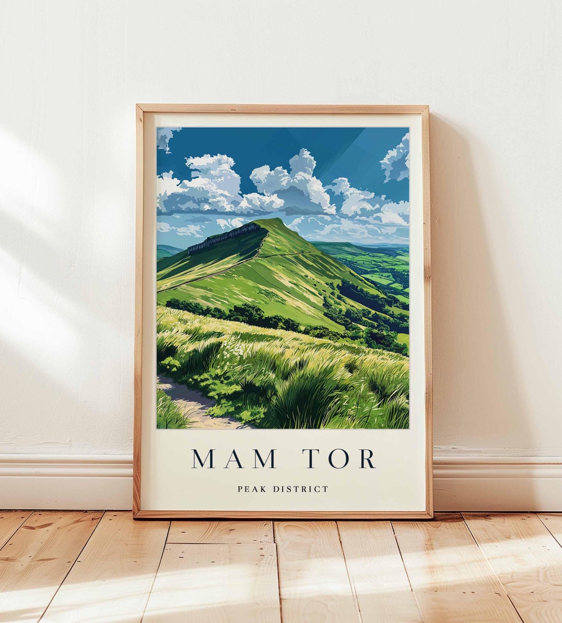 Mam Tor, Peak District Travel Poster