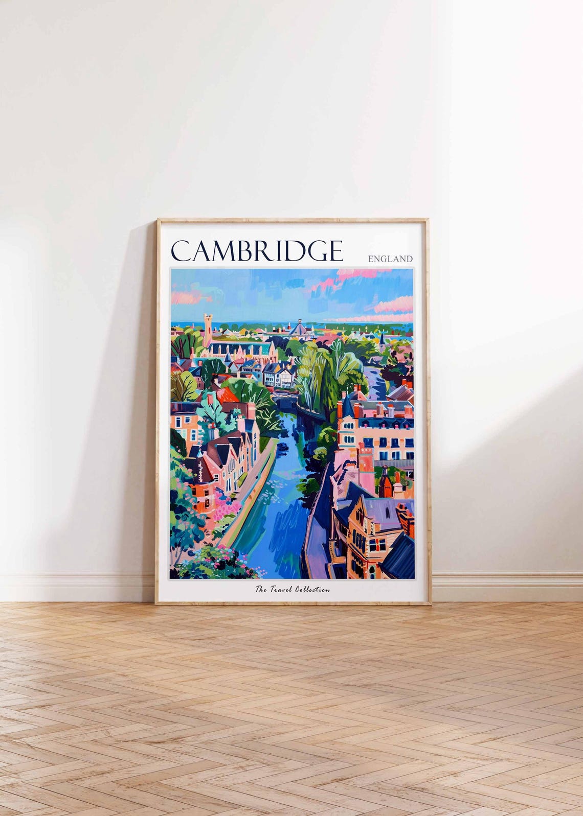 Cambridge Poster England Travel Print British Decor United Kingdom Travel Poster City Print Cambridge Gift Cambridge Travel Poster - Image 2