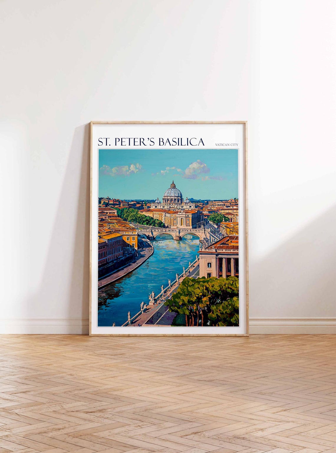Stpeters Basilica Poster Stpeters Basilica Travel Print Italy Wall Art Italian Travel Print Italian Gift Vatican City Wall Art - Image 2