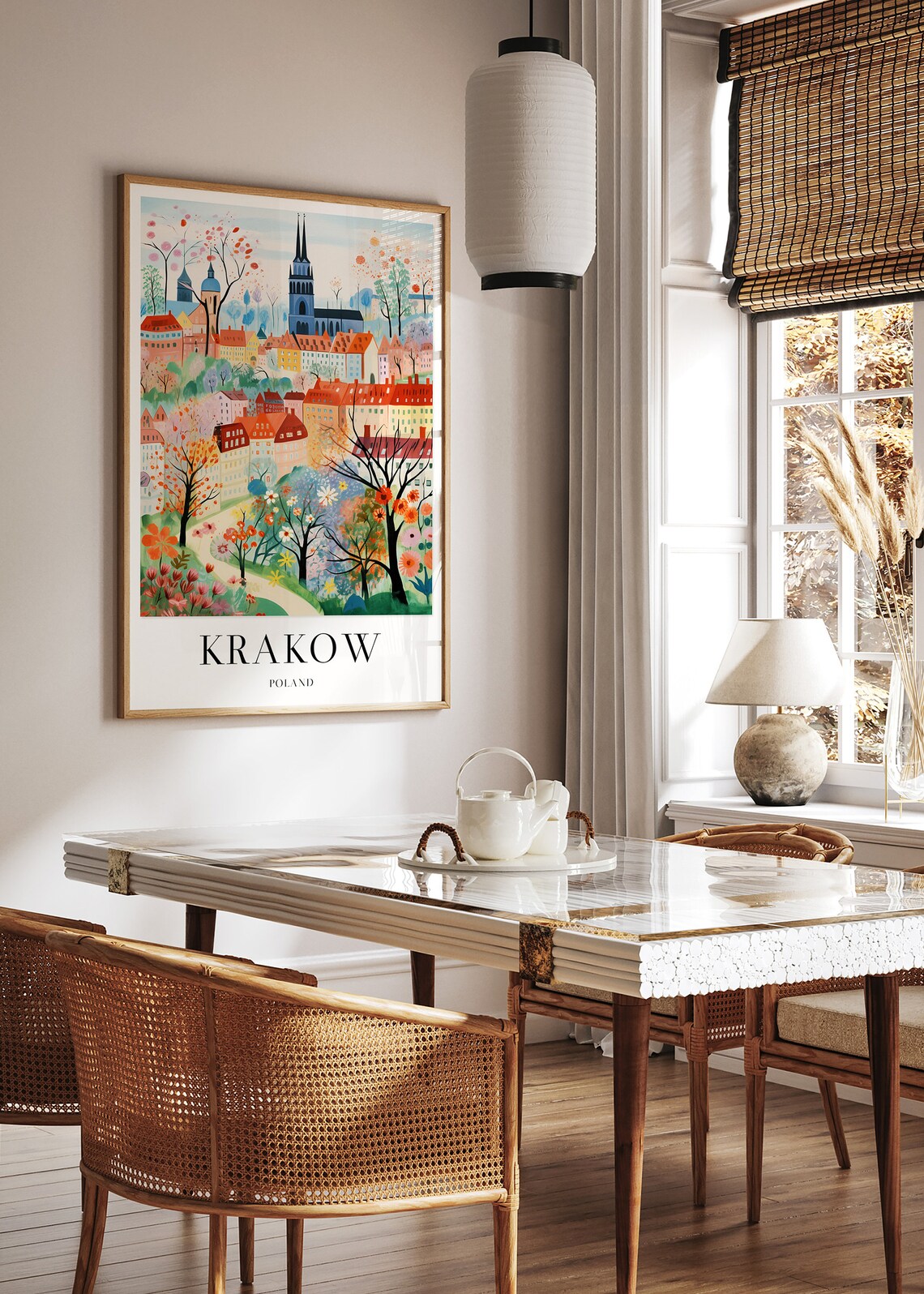 Krakow Coast Travel Print Polish Travel Poster Krakow Wall Art European Travel Decor Travel Gift Floral Decor Scenery Poster - Image 2