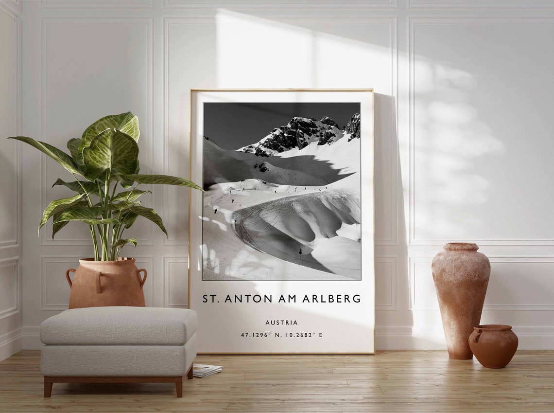 St Anton Am Arlberg Austria Snowy Mountain Ski Slopes Photo Poster - Image 2