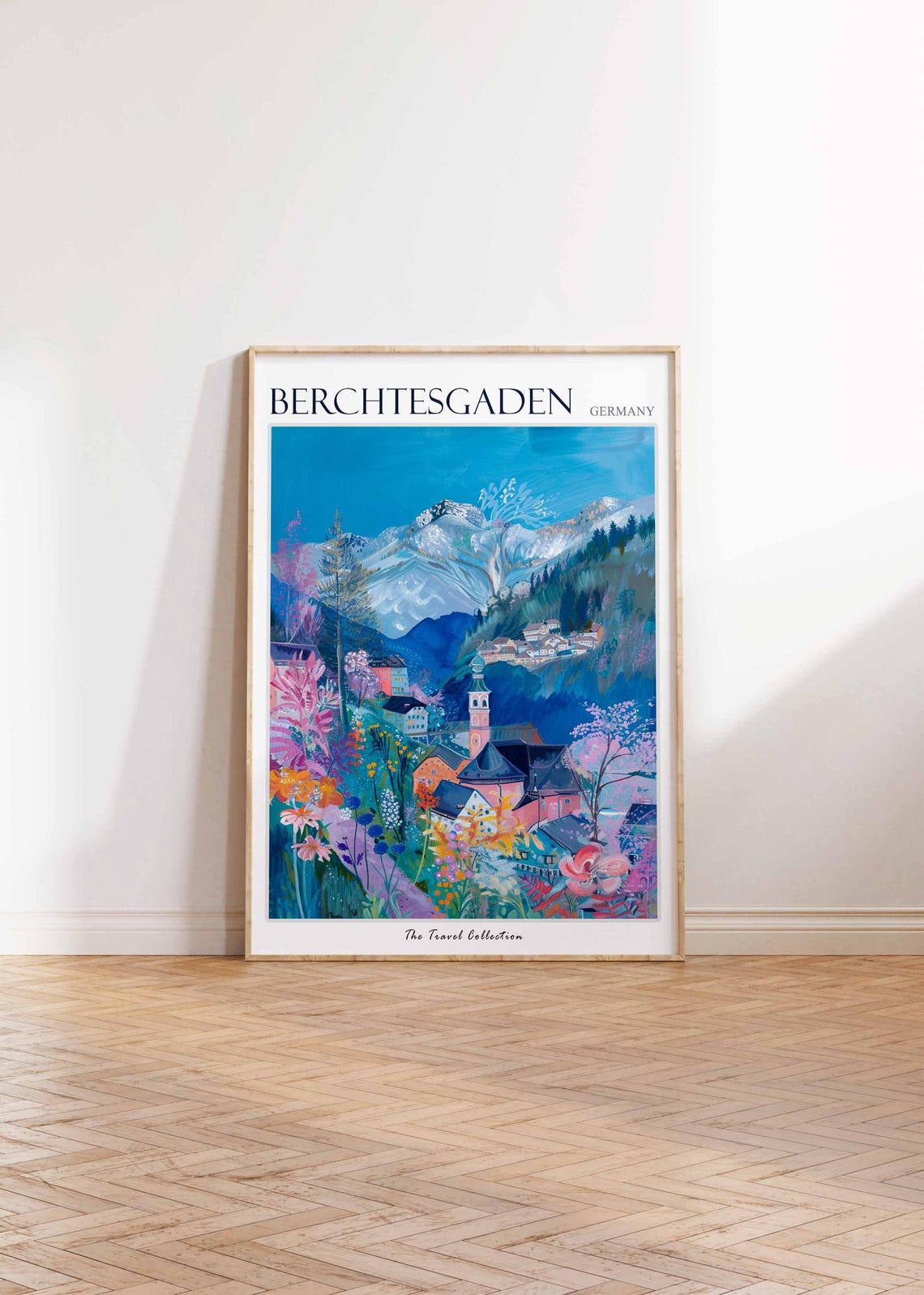 Berchtesgaden Germany Alpine Mountain Village Scenic Art Poster - Image 2