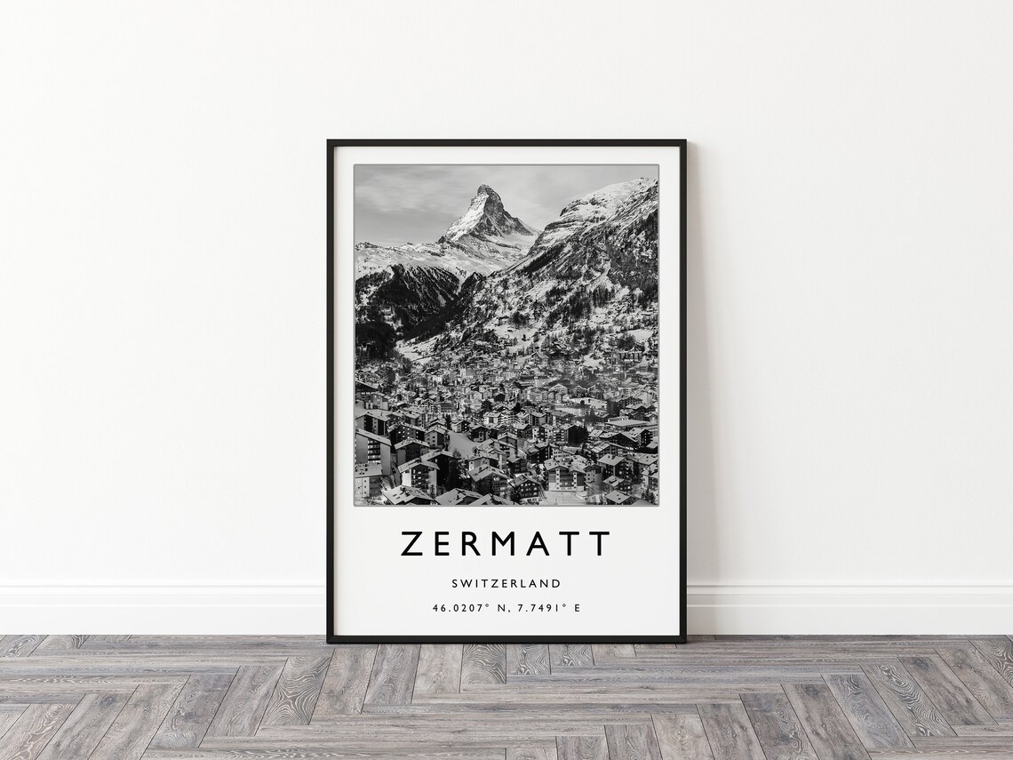 Skiing Travel Poster, Zermatt Switzerland - Image 2