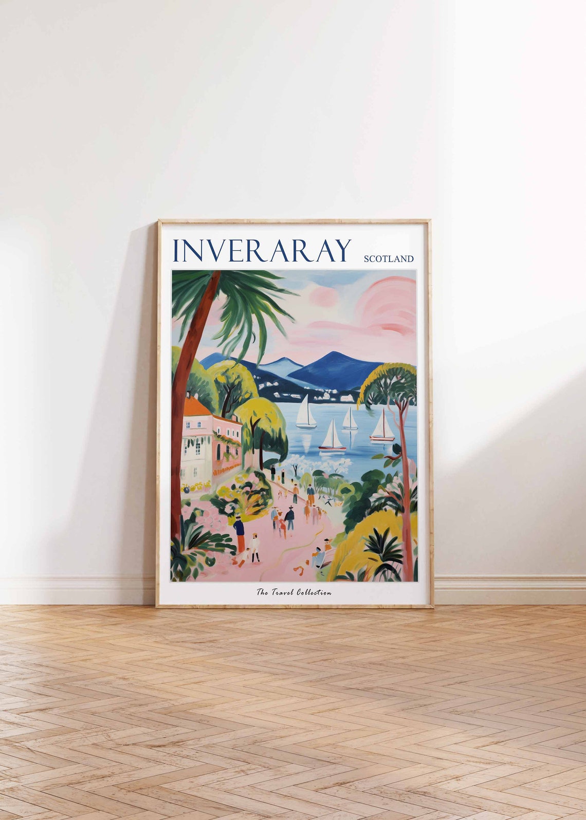 Inveraray Poster Inveraray Travel Print Scotland Travel Poster Scottish Decor Tropical Decor Inveraray Gift Inveraray Travel Poster - Image 2