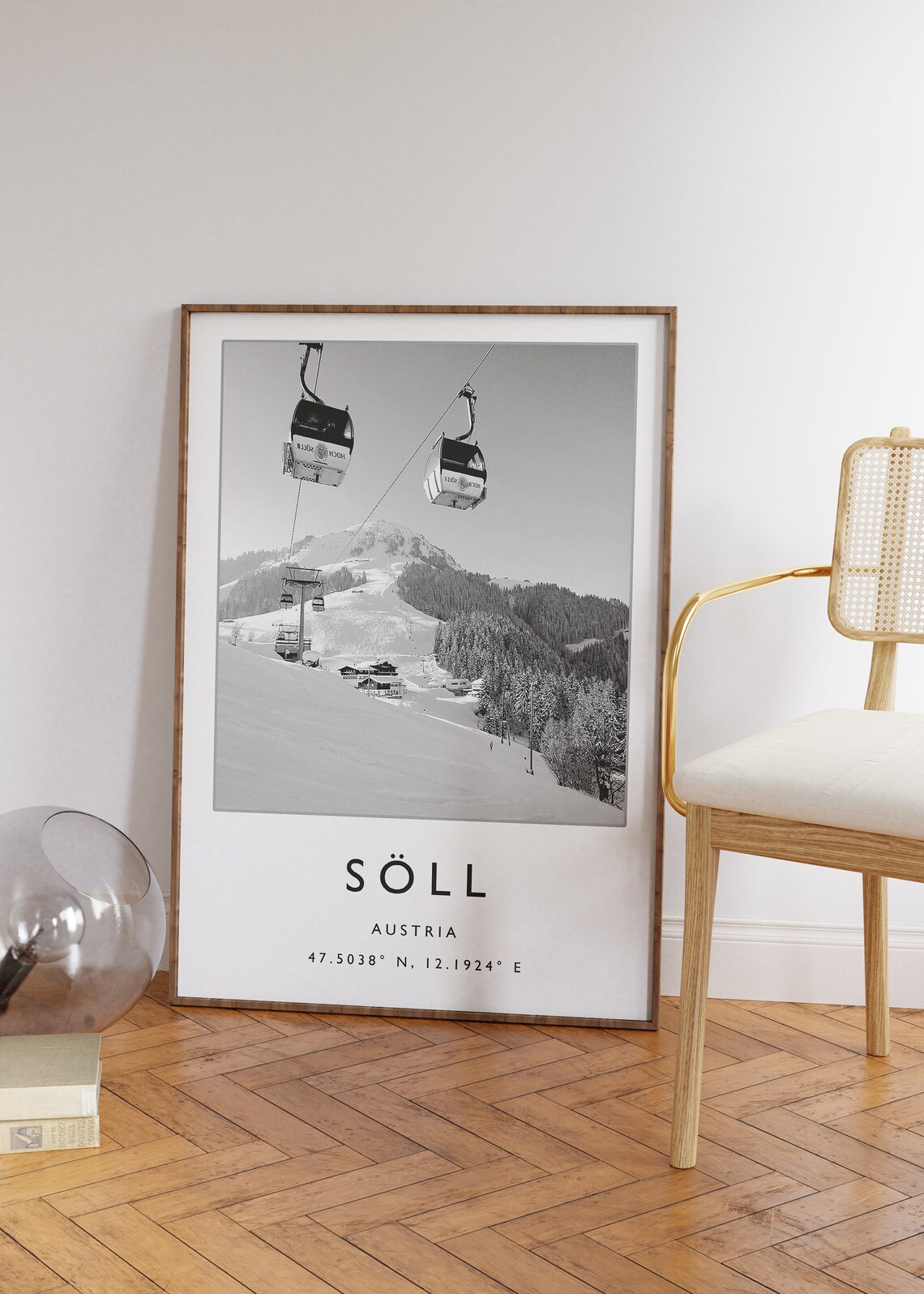 Soll Austria Skiing Travel Poster, Winter Sport Art - Image 2