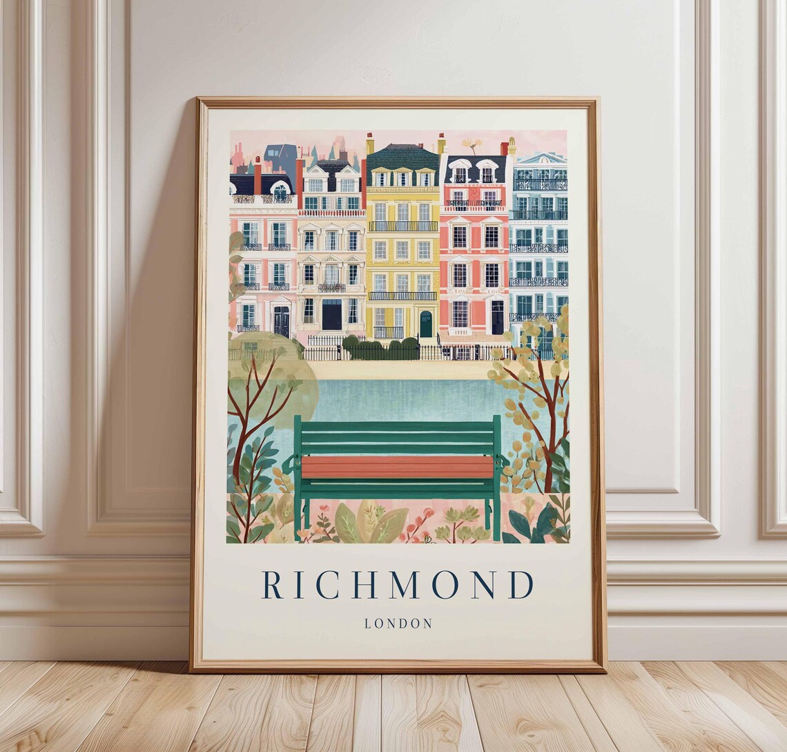 Richmond Park Poster London Travel Print British Nature Art