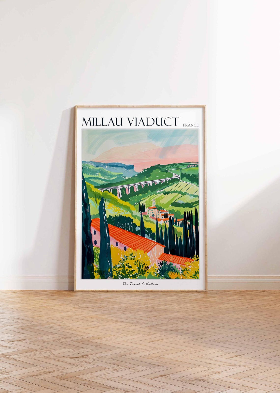 Viaduc De Millau Poster France Travel Print French Decor Europe Travel Poster European Wall Art Viaduc De Millau Travel Poster - Image 2