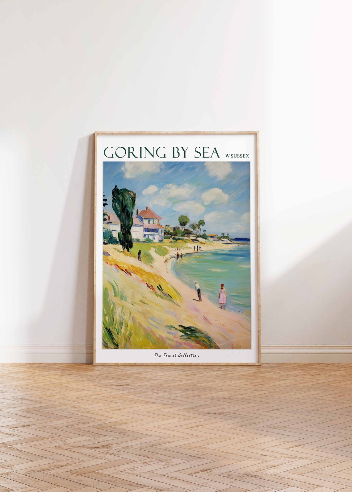 Goring By Sea West Sussex Seafront Houses Quiet Beach Walk Poster - Image 2