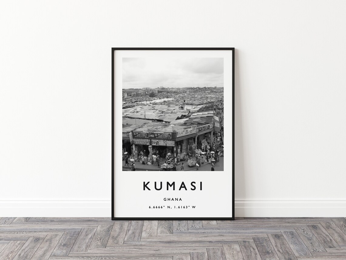 Kumasi Travel Poster, Ghana African Travel Art - Image 3
