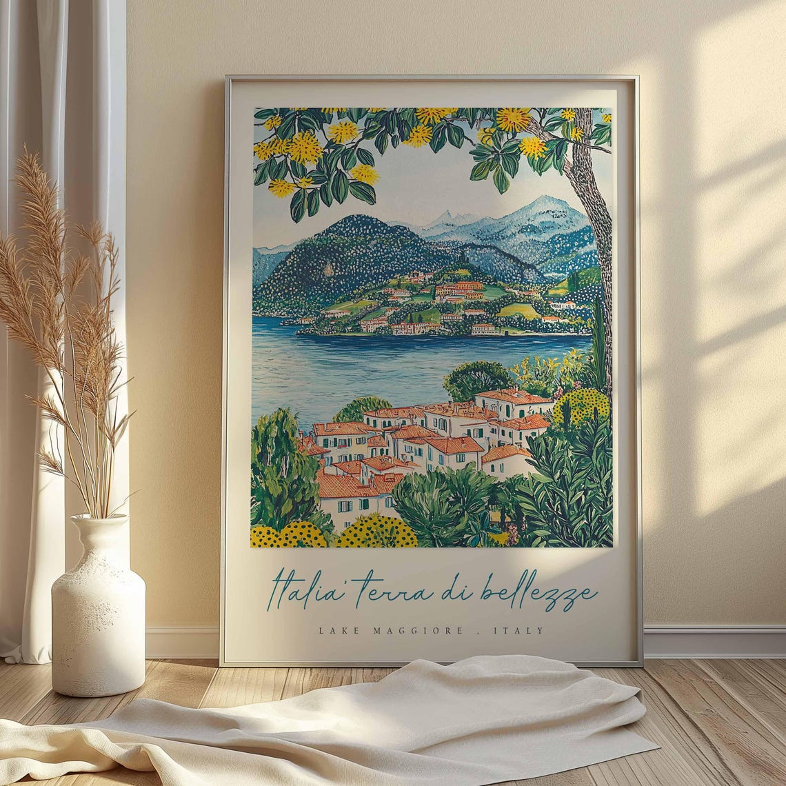 Lake Maggiore Poster Italian Travel Print Lake Maggiore Travel Art Lake Maggiore Wall Art Italy Art Italy Travel Decor Travel Gift - Image 2