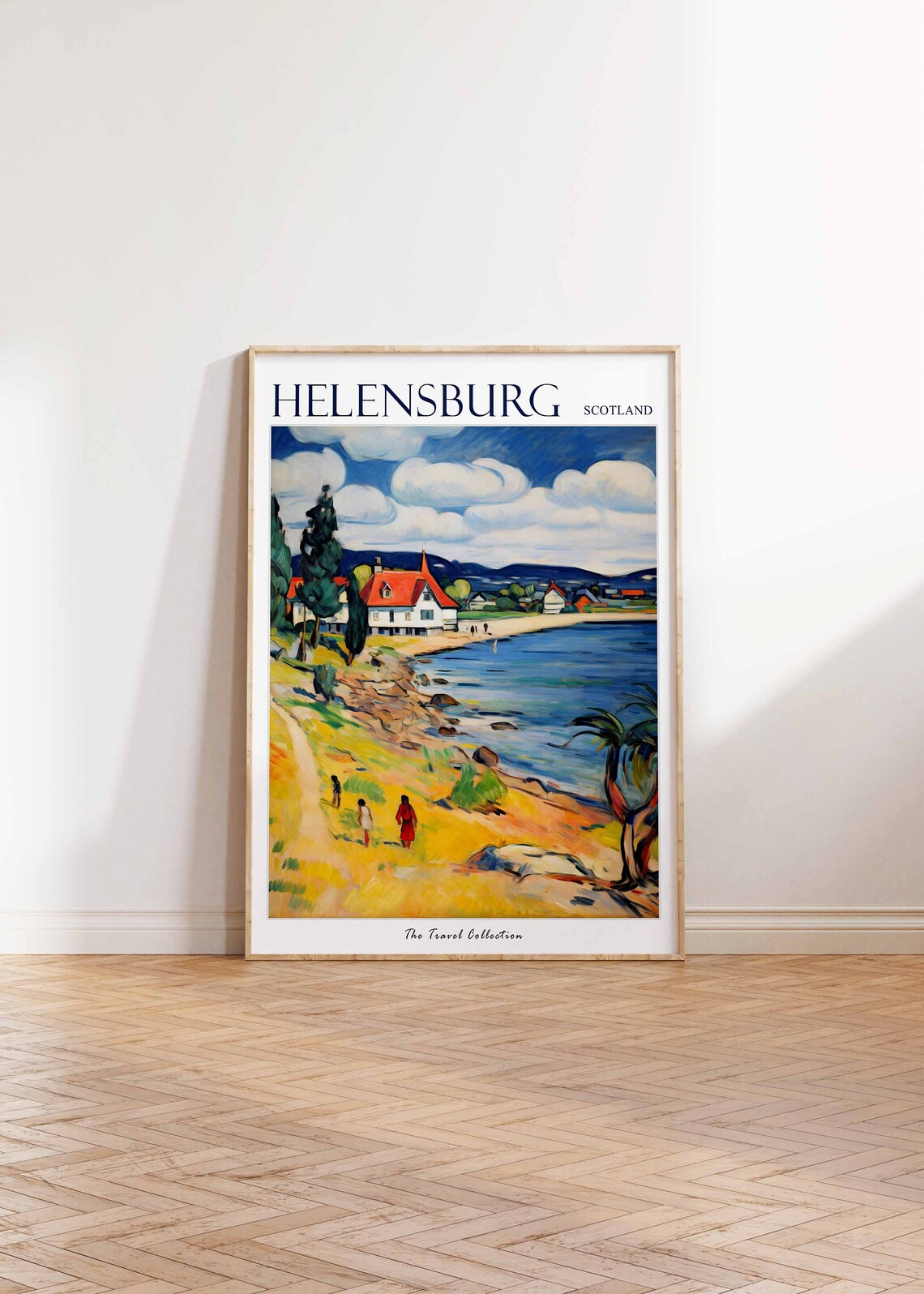 Helensburgh Scotland Shoreline Village Red Rooftop Charm Poster - Image 2