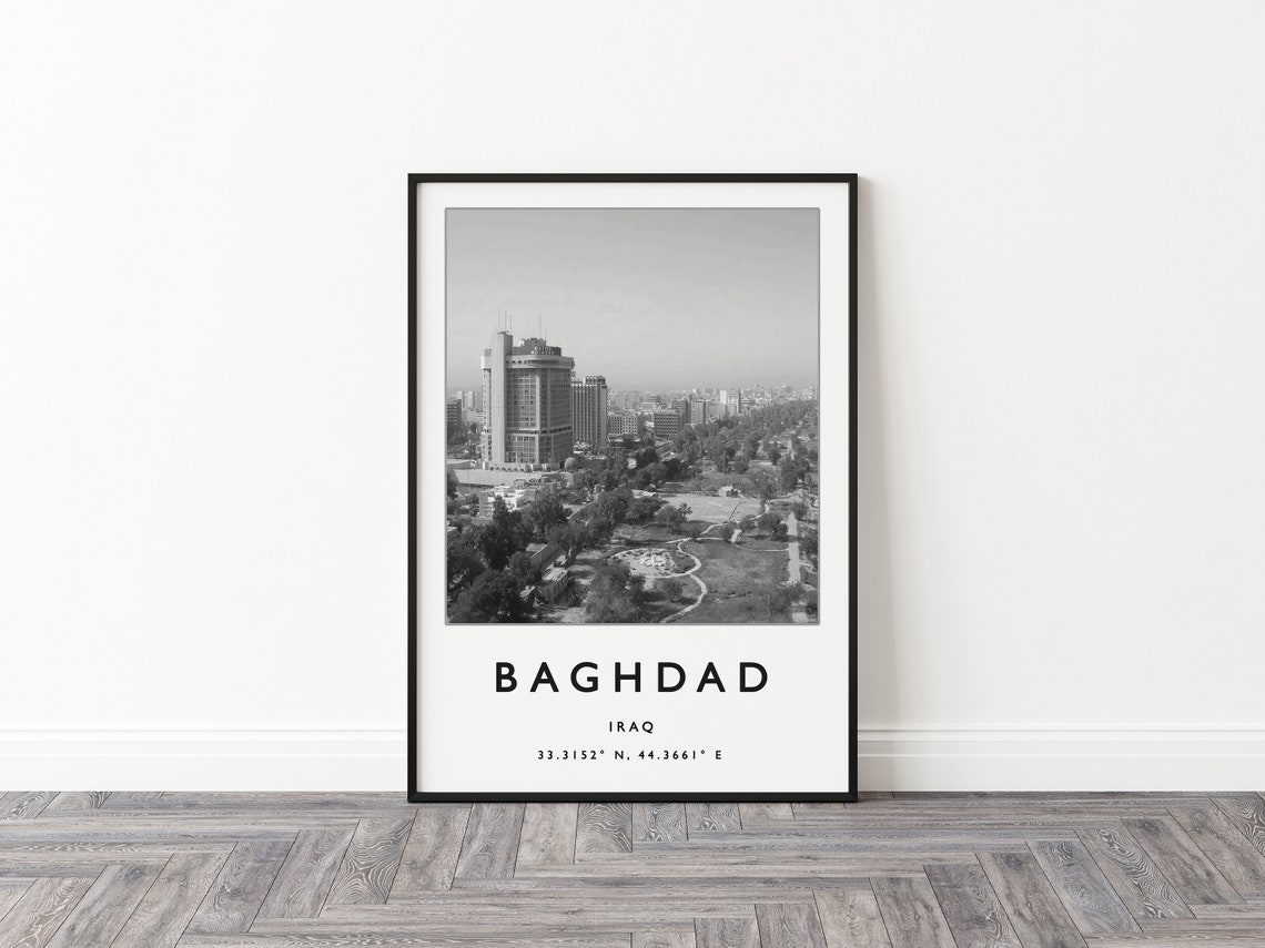 Baghdad Travel Print Baghdad Travel Poster Iraq Travel Print Middle East Travel Art Travel Poster Black And White Travel A1a2a3a3 - Image 3