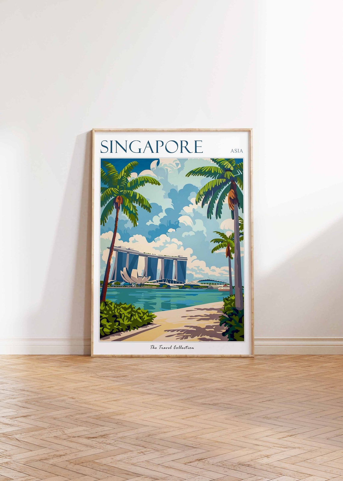Singapore Poster Singapore Travel Print Tropical Decor City Wall Art Singaporean Decor Asia Travel Print Singapore Gift - Image 2