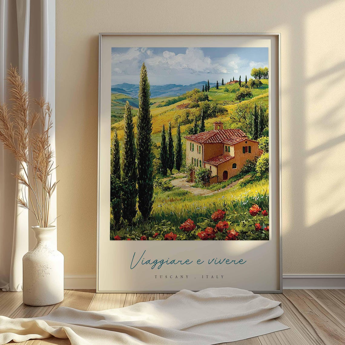 Tuscany Poster Italian Travel Print Tuscany Travel Art Tuscany Wall Art Italy Art Italy Travel Decor Italian Travel Gift - Image 2