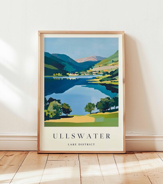 Ullswater Lake District England Lake And Fells Travel Poster
