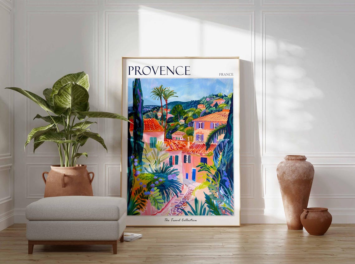 Provence Poster France Travel Print French Decor Europe Travel Poster European Wall Art Provence Gift Provence Travel Poster - Image 3