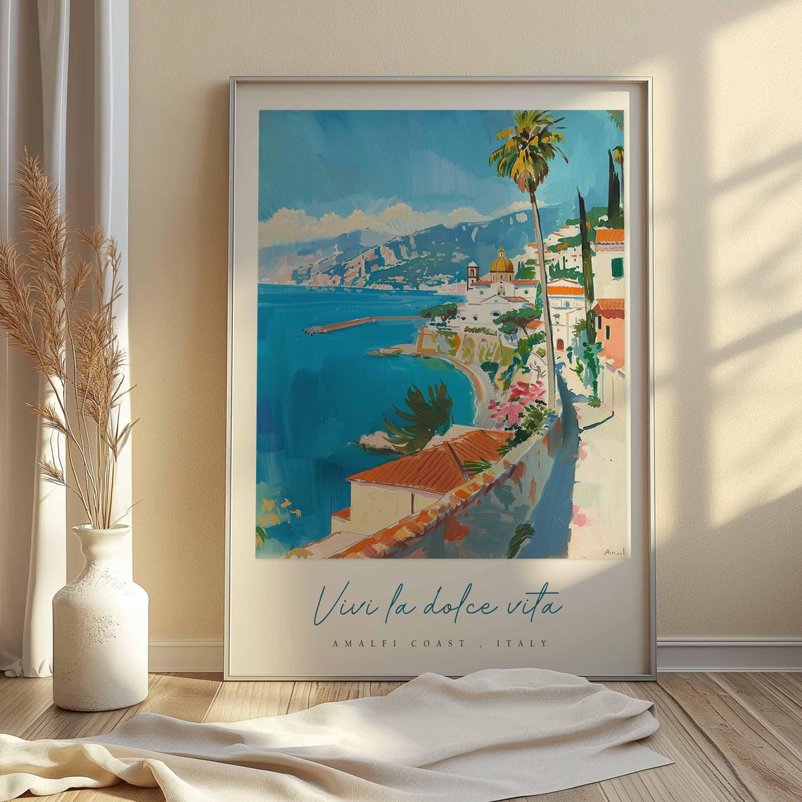 Amalfi Coast Poster Amalfi Coast Travel Print Amalfi Coast Travel Art Amalfi Coast Wall Art Italy Art Italy Travel Decor Travel Gift - Image 2