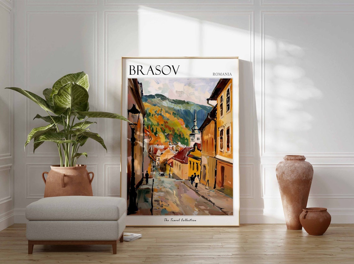 Braov Poster Romania Travel Print Romanian Decor Europe Travel Poster Braov Wall Art City Print European Decor Braov Travel Poster - Image 3