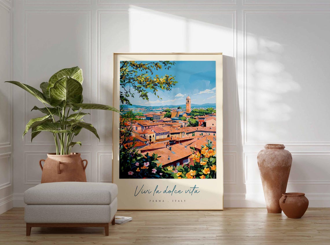Parma Poster Italian Travel Print Parma Travel Art Parma Wall Art Italy Art Italy Travel Decor Italian Travel Gift - Image 3