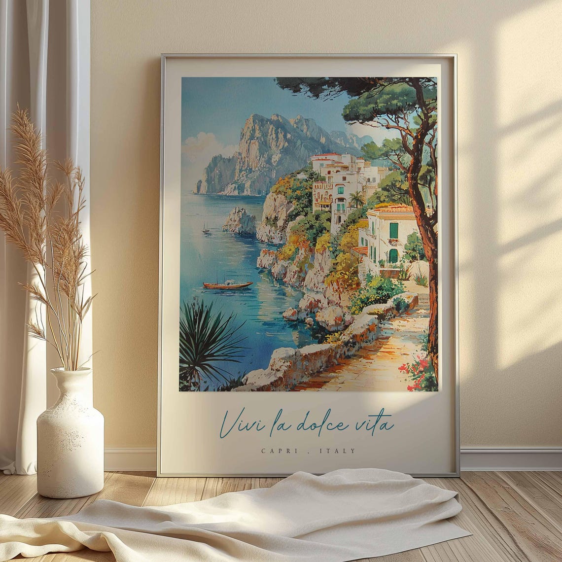 Capri Poster Capri Travel Print Capri Travel Art Capri Wall Art Italy Art Italy Travel Decor Italian Travel Gift - Image 2