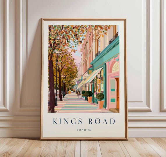 Kings Road London Vintage Travel Poster