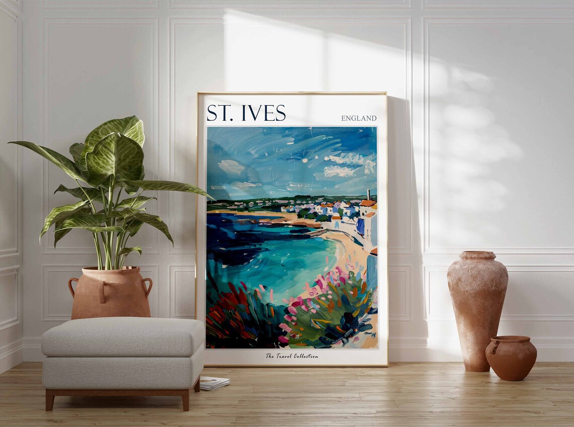 St Ives Travel Poster, Cornwall Coastal Decor - Image 3