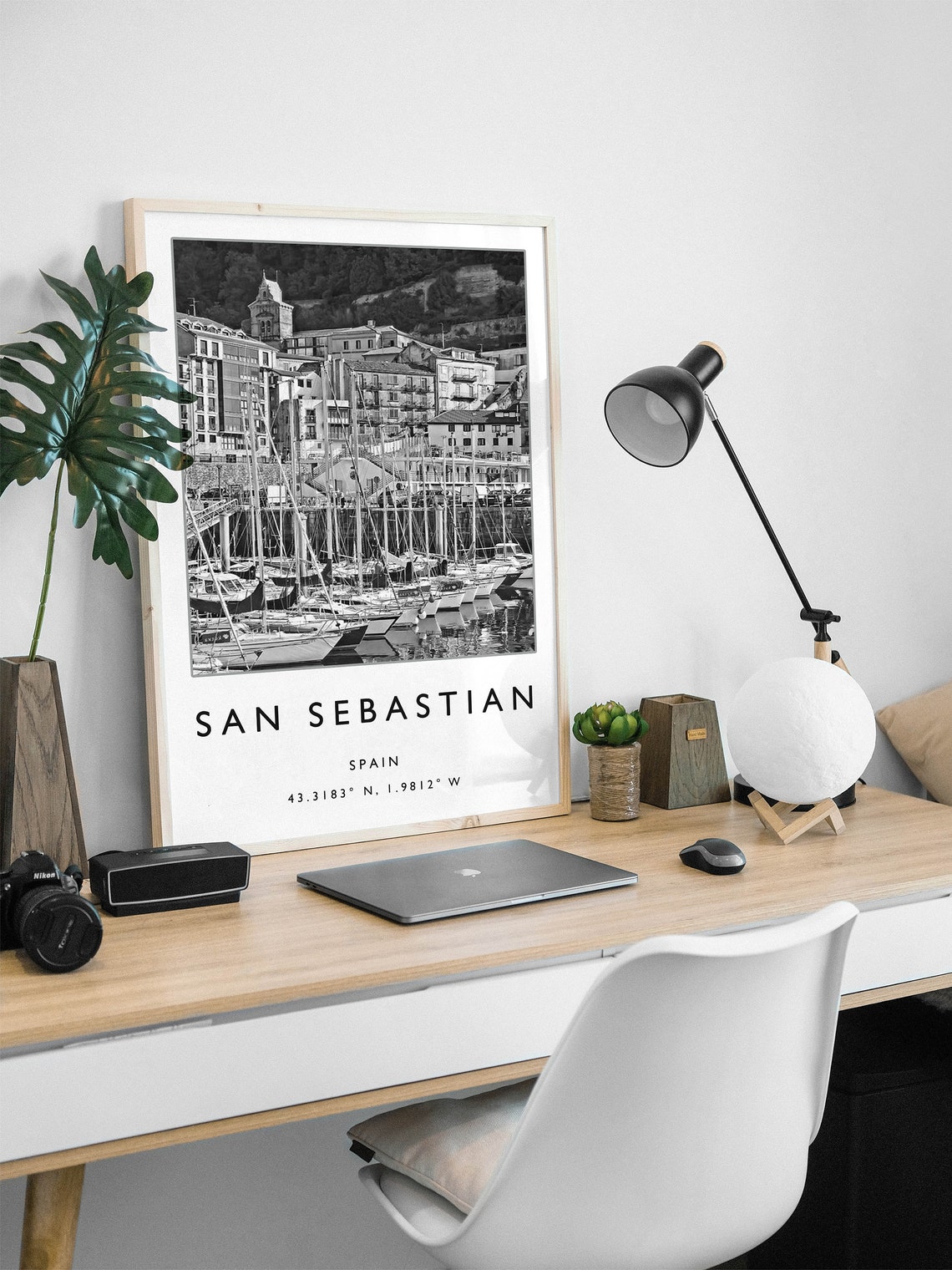 San Sebastian Travel Print San Sebastian Poster Spain Travel Print Spanish Print Black And White Travel Poster Travel Art Travel Gift - Image 2