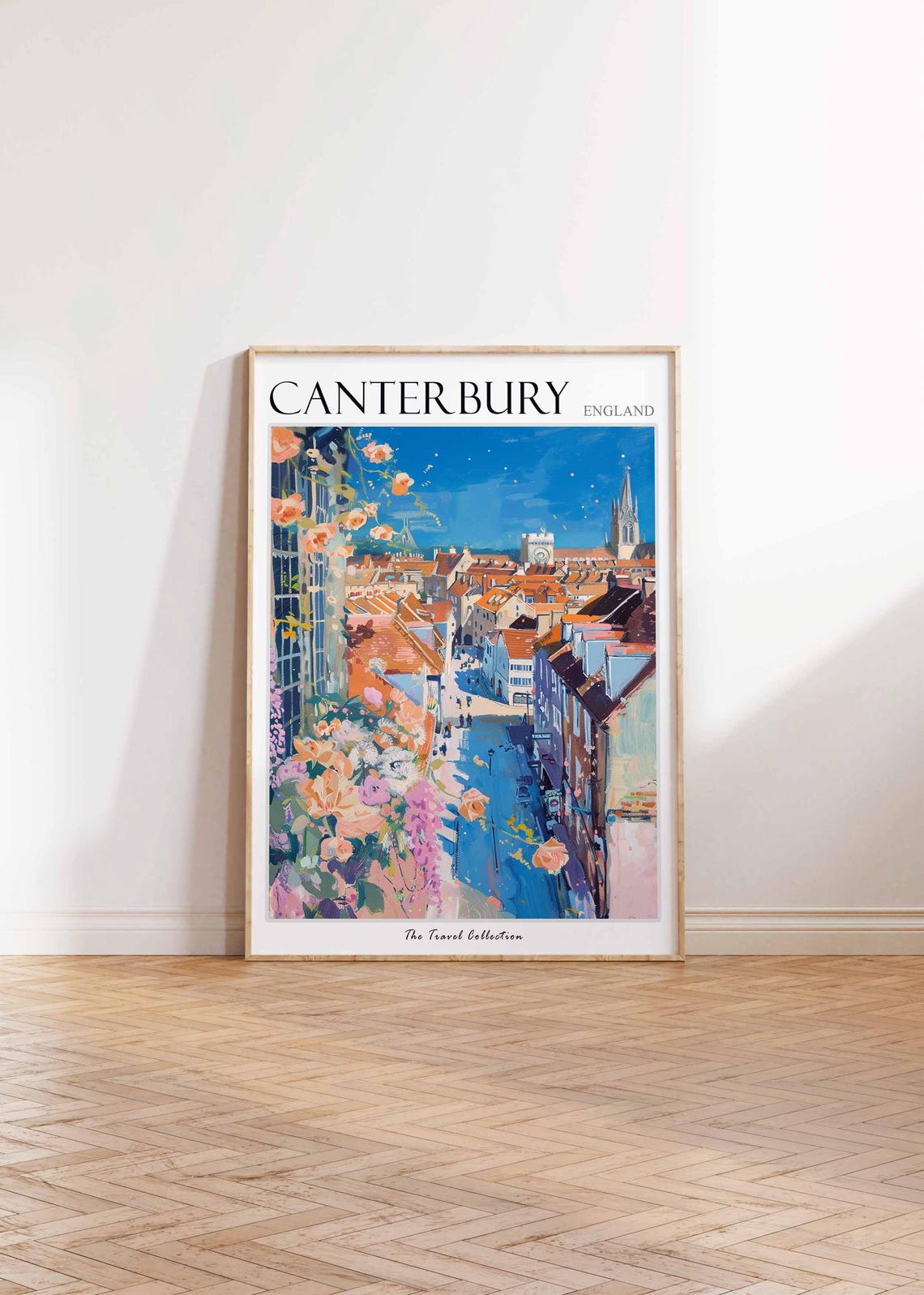 Canterbury Poster England Travel Print British Decor United Kingdom Travel Poster City Print Canterbury Gift Canterbury Travel Poster - Image 2