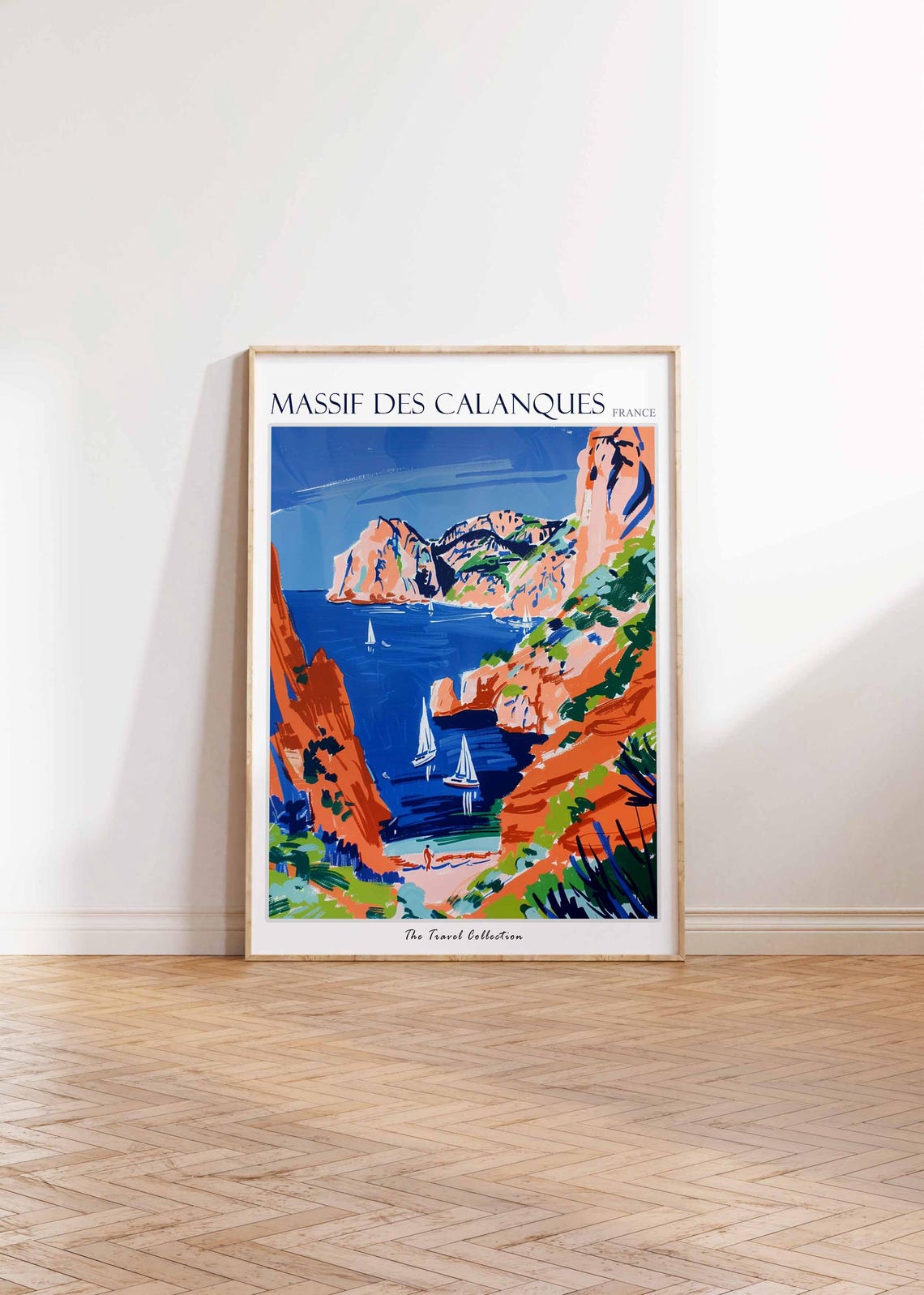 Massif Des Calanques Poster France Travel Print French Decor Europe Travel Poster European Wall Art Massif Des Calanques Travel Poster - Image 2