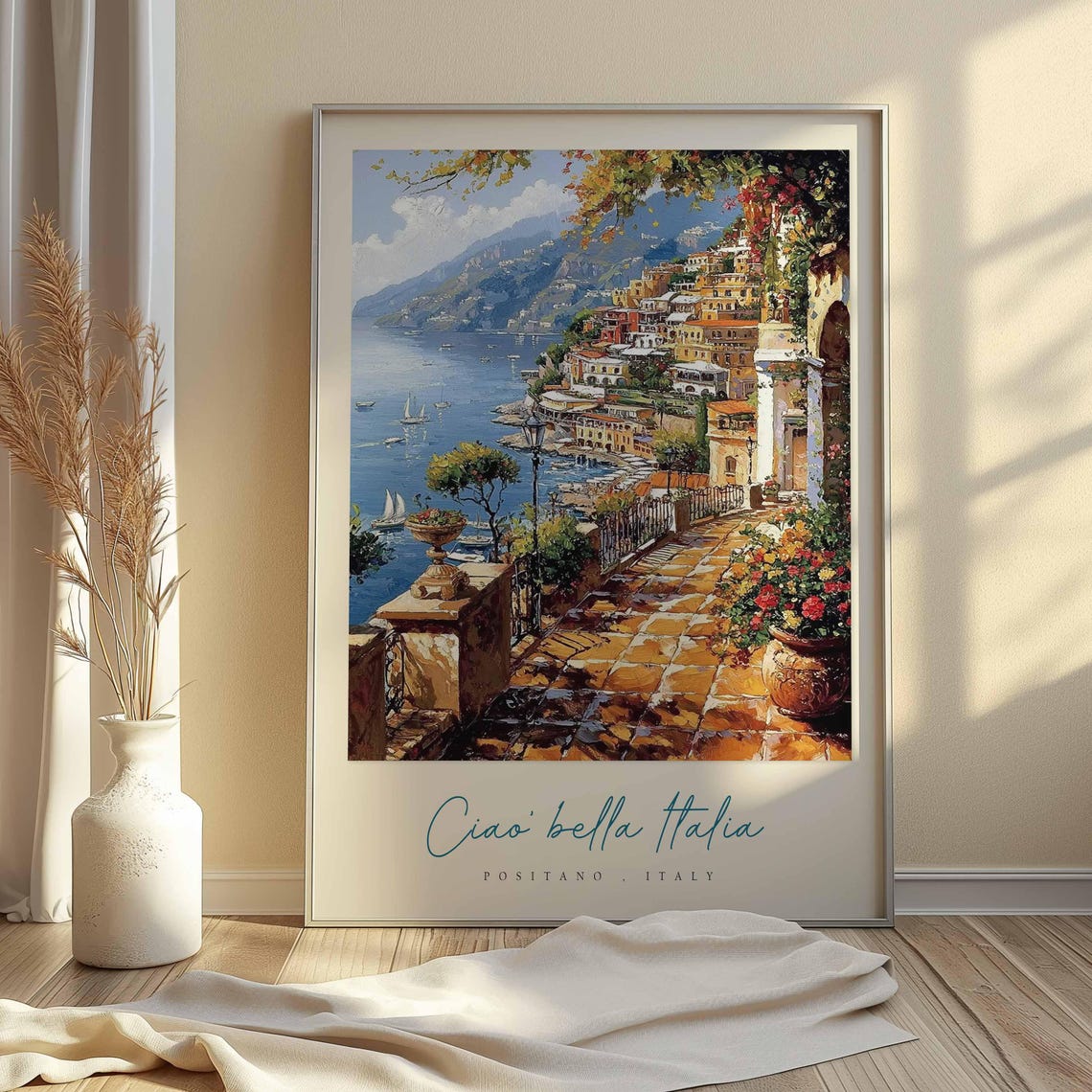 Positano Poster Italian Travel Print Positano Travel Art Positano Wall Art Italy Art Italy Travel Decor Italian Travel Gift - Image 2