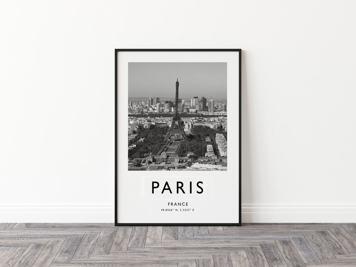 Paris Travel Print Paris Travel Poster France Print Travel Art Travel Decor Black And White Print Photographic Art Various Sizes - Image 2