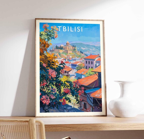 Tbilisi Georgia Art Print Narikala Fortress Cityscape