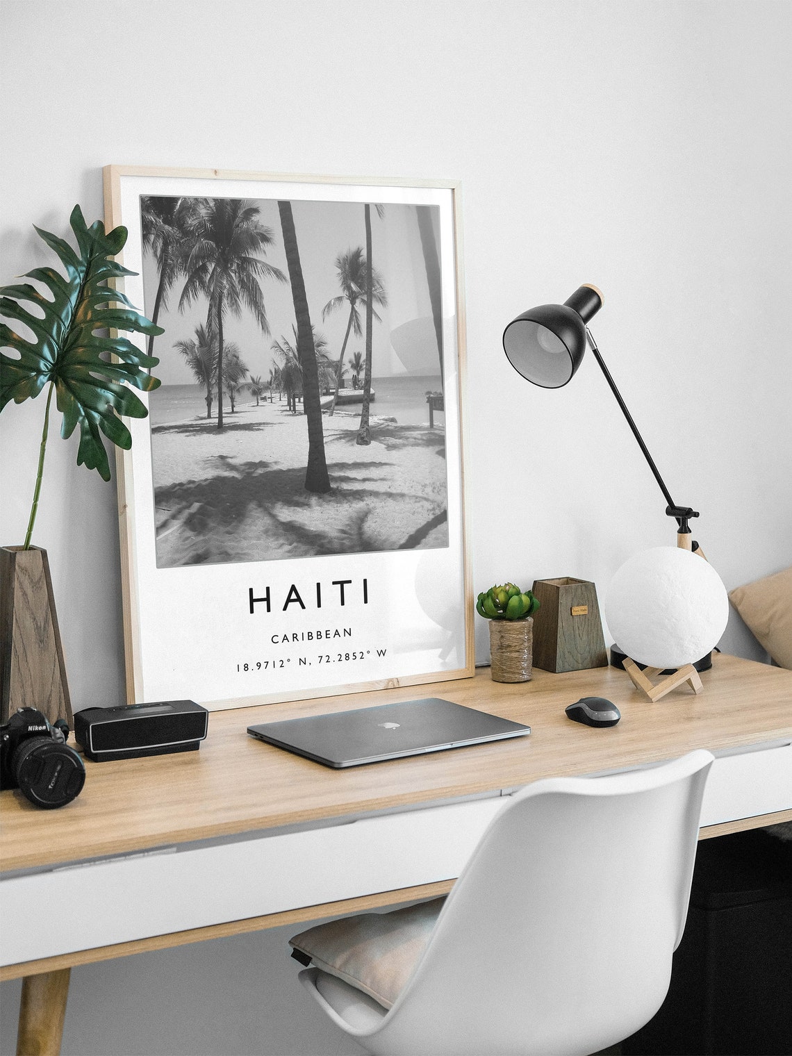 Haiti Travel Print Haiti Travel Poster Caribbean Travel Print Travel Art Travel Poster Black And White Travel Gift A2a3a3 - Image 2