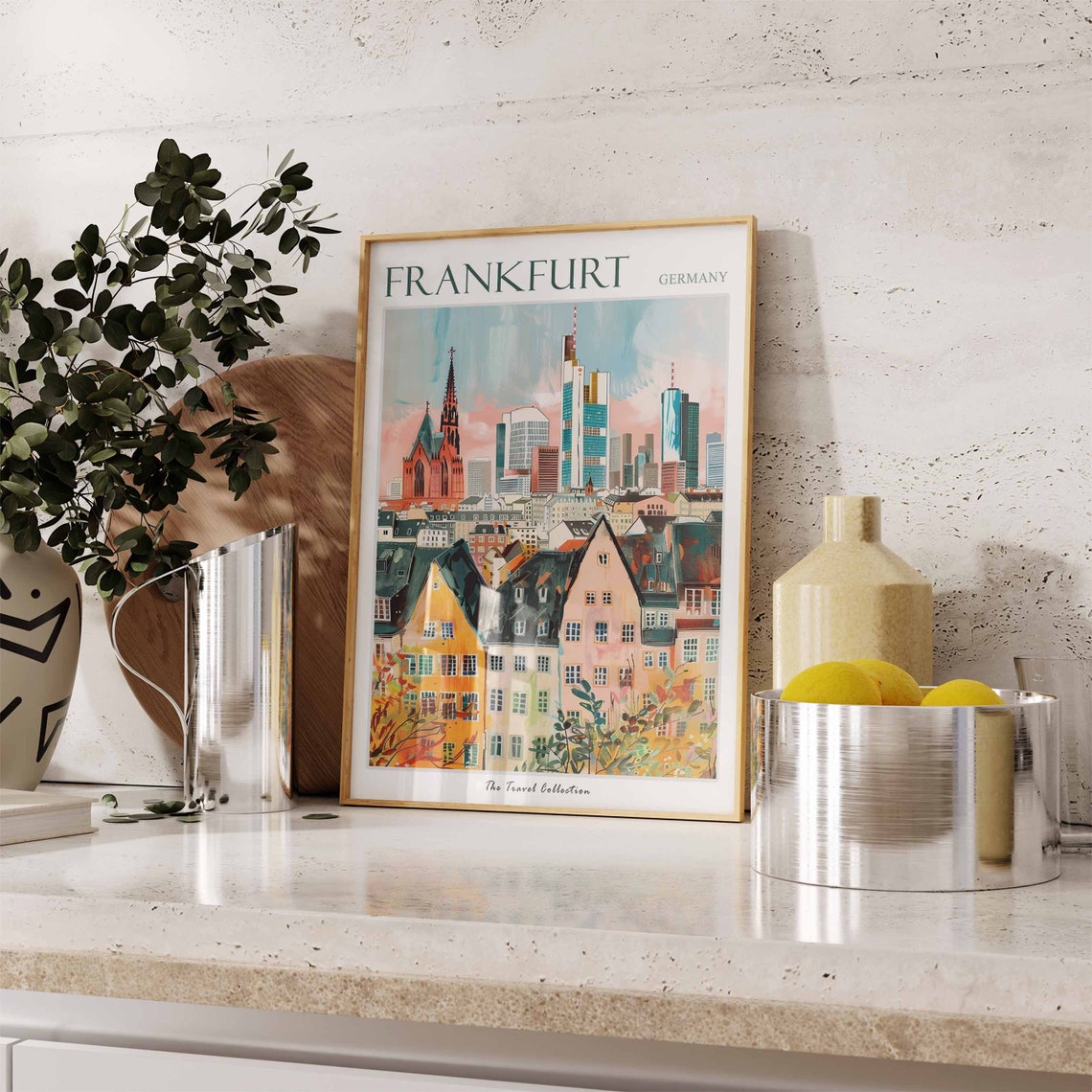 Frankfurt Poster Frankfurt Travel Print German Travel Poster German City Art City Print Frankfurt Gift Travel Poster Travel Wall Art - Image 3